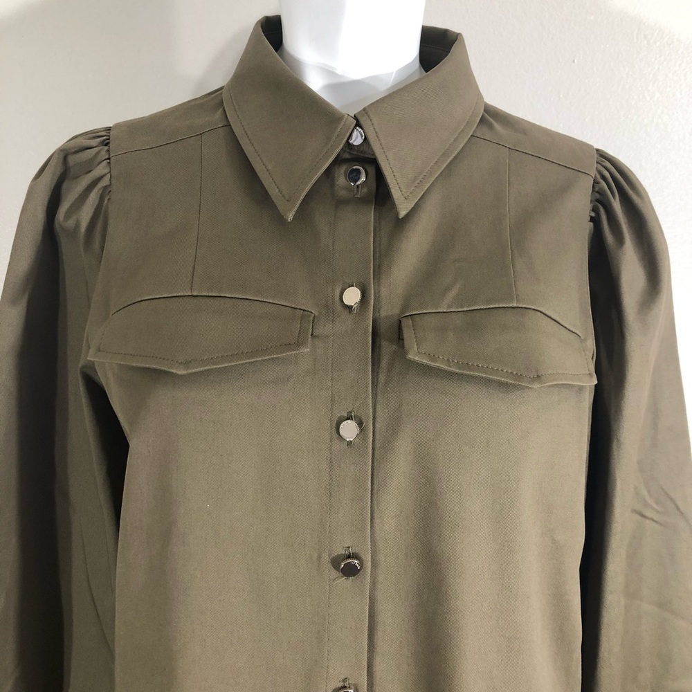 Ted Baker Damarii balloon sleeve utility shirt Shacket size 3 (S… - Picture 4 of 14
